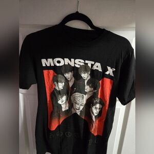 Monsta X Black and Red Graphic 2 T-Shirts Kpop Group